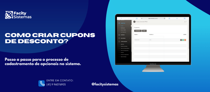 Como criar um cupom de desconto?