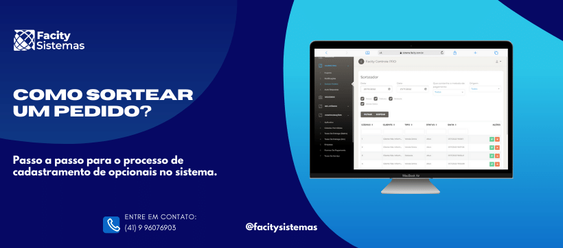 Como sortear um pedido?