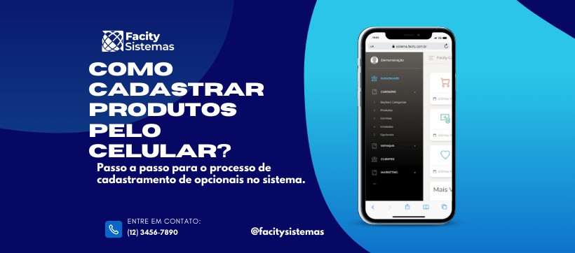 Como cadastrar produtos pelo celular?