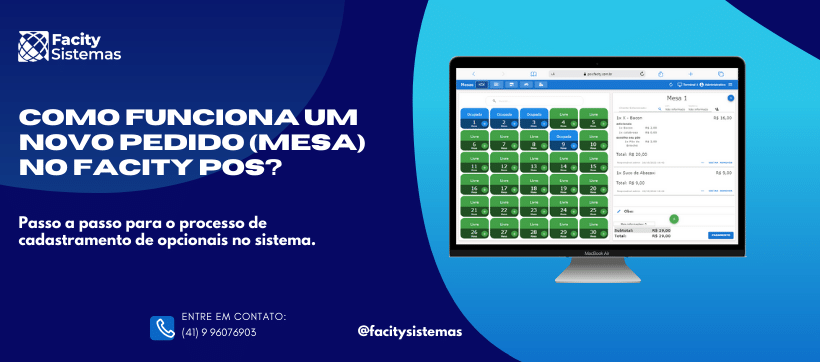 Como fazer um novo pedido mesa no Facity POS?