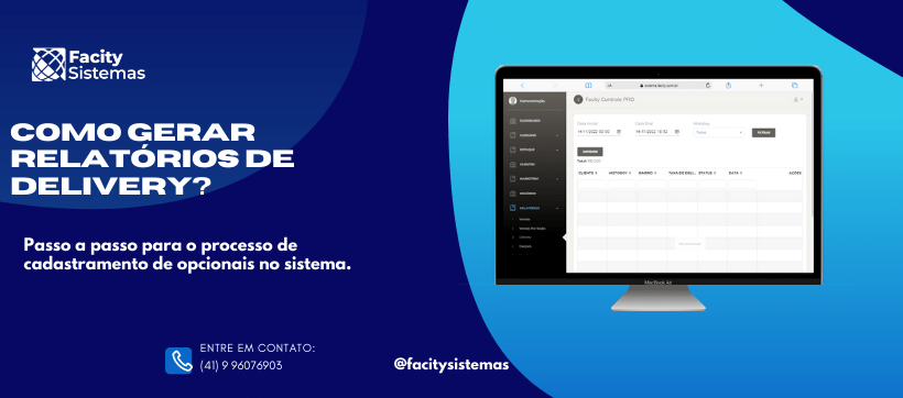 Como gerar relatórios de delivery?