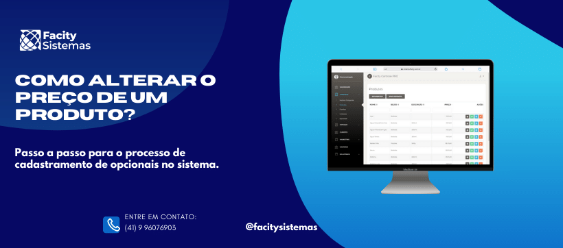 Como alterar o preço de um produto?