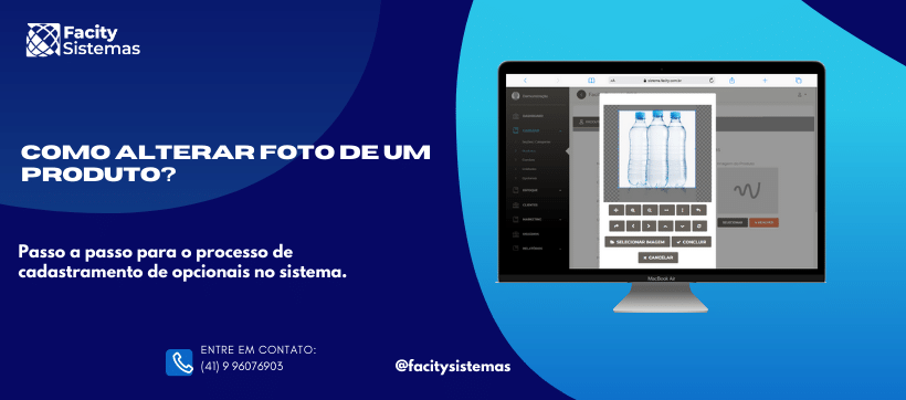 Como alterar foto de um produto?