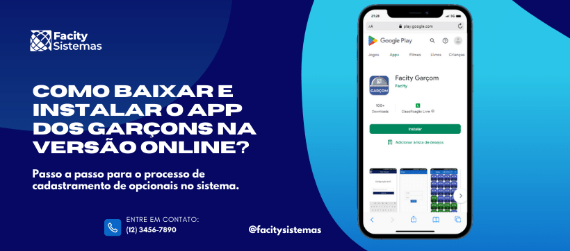 Como baixar e instalar app dos garçons da versão online?