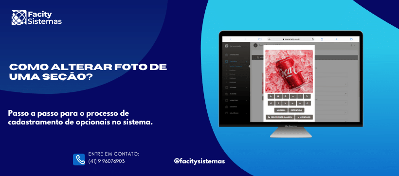 Como alterar foto de uma seção?