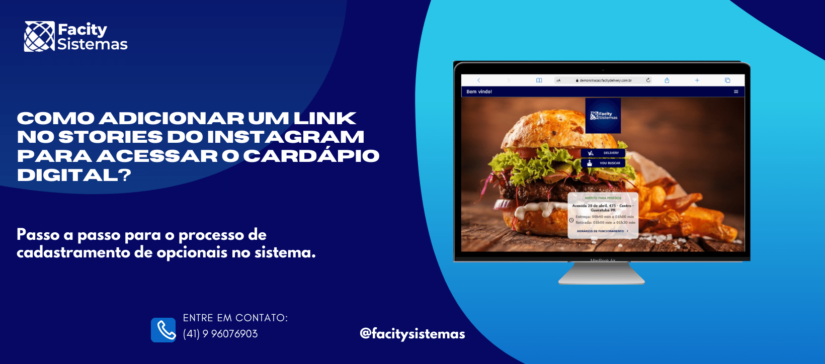Como adicionar um link no stories do Instagram para acessar o cardápio digital?