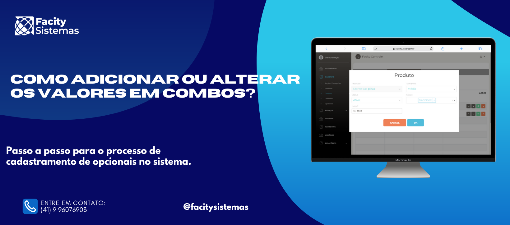 Como adicionar ou alterar os valores em combos?