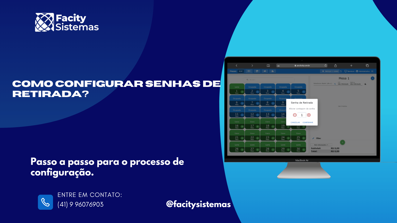 Como configurar senhas de retirada?