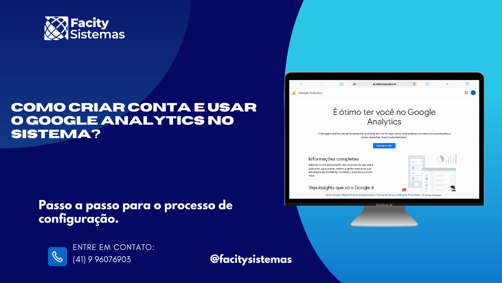 Como criar conta e usar o Google Analytics no sistema?